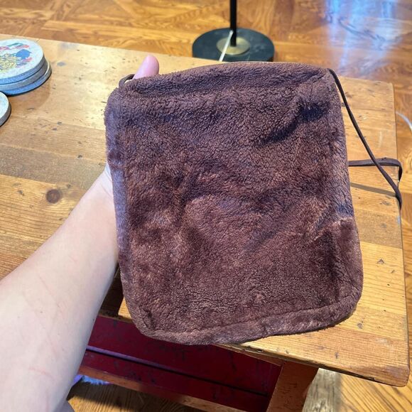 SUPER ADORABLE Rare Early 2000s Domo Kun Brown Y2K kawaii Japanese fuzzy Bag!